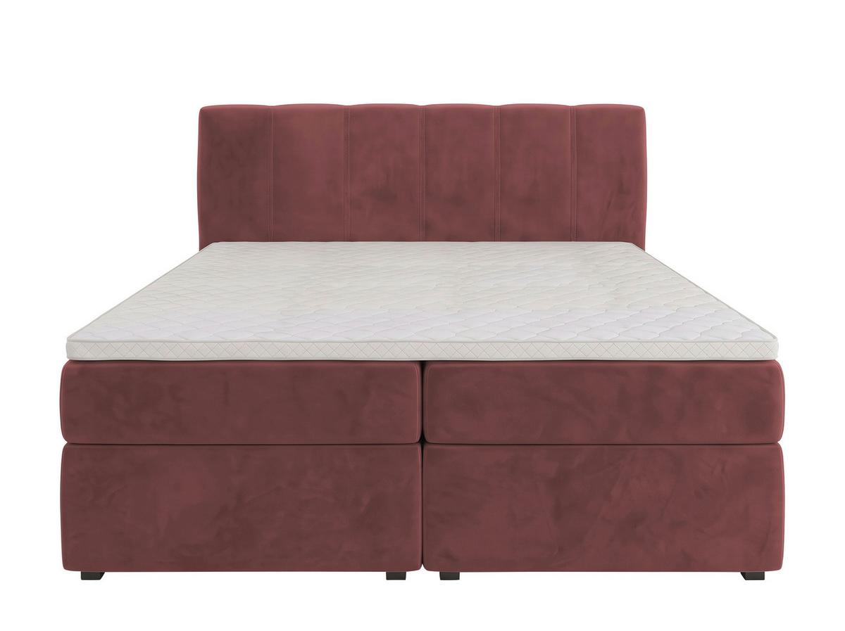 Boxbett Dana Rot ca. 140x200cm - Rot/Schwarz, Kunststoff/Textil (140/200cm) - Based
