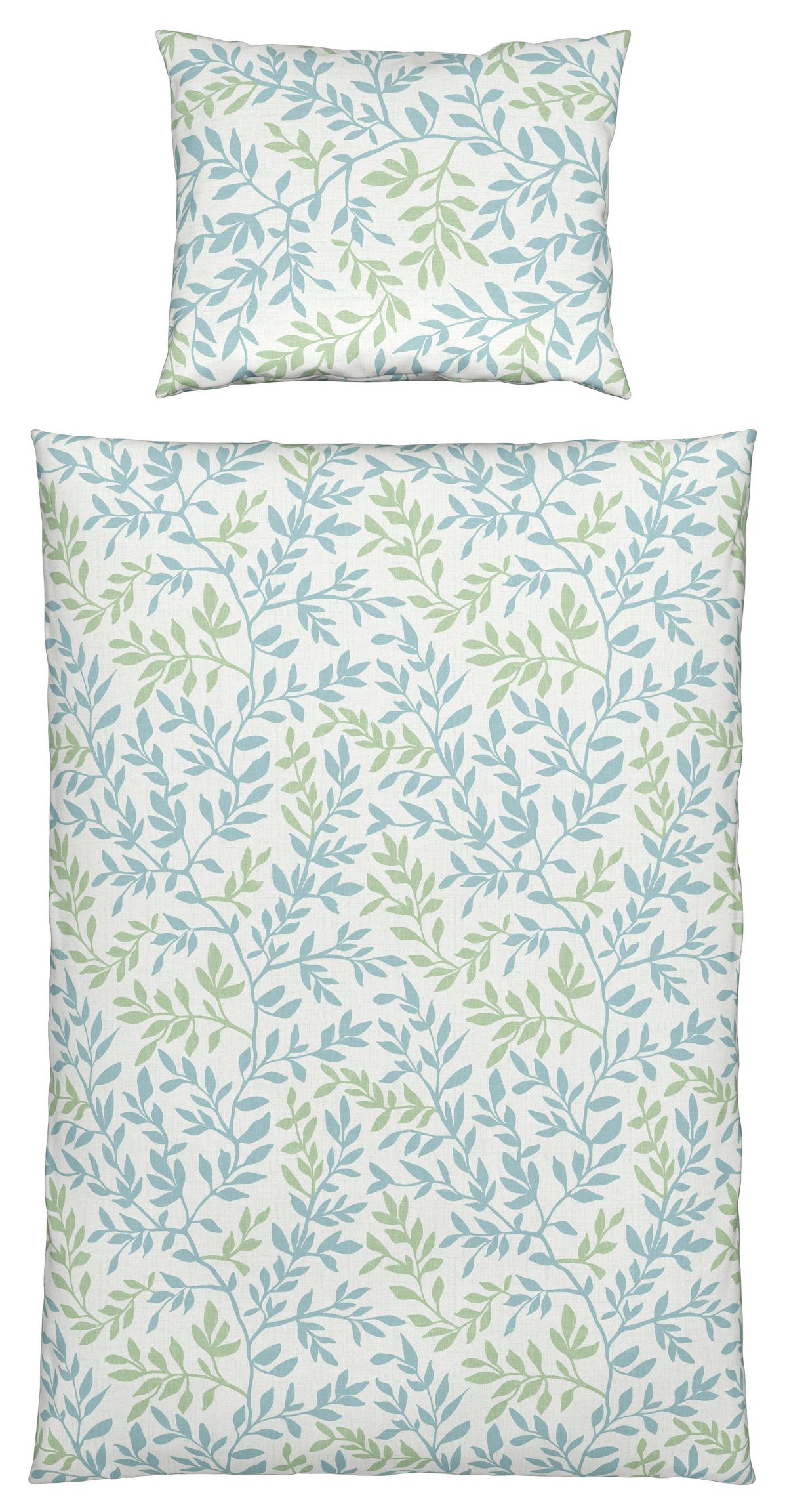 Ágyneműhuzat-garnitúra Siglinde - világoskék/zöld, Konventionell, textil (140/200cm) - Modern Living