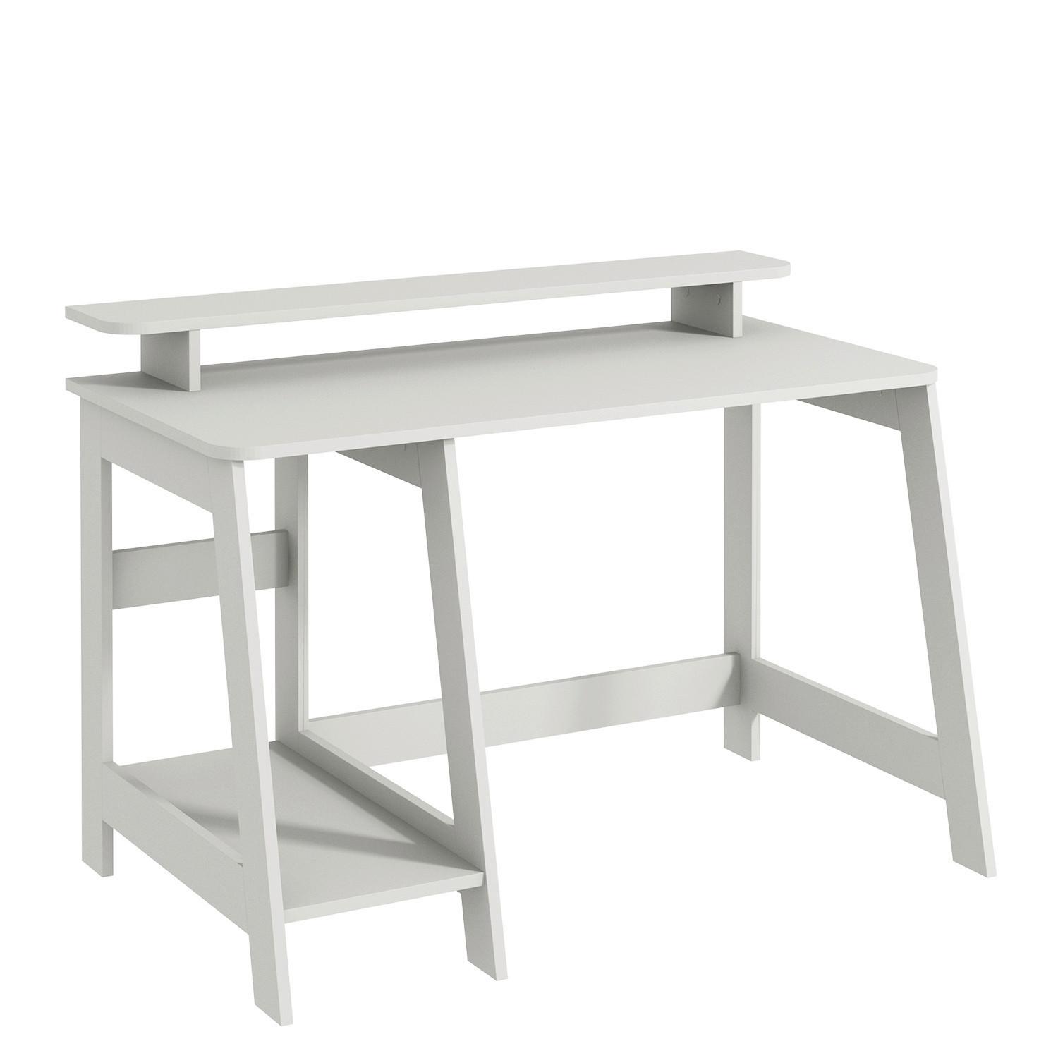 SCHREIBTISCH COUNTRY SCHREIBTISCH - Weiss, Design, Holzwerkstoff (120/60/73cm) - Livetastic
