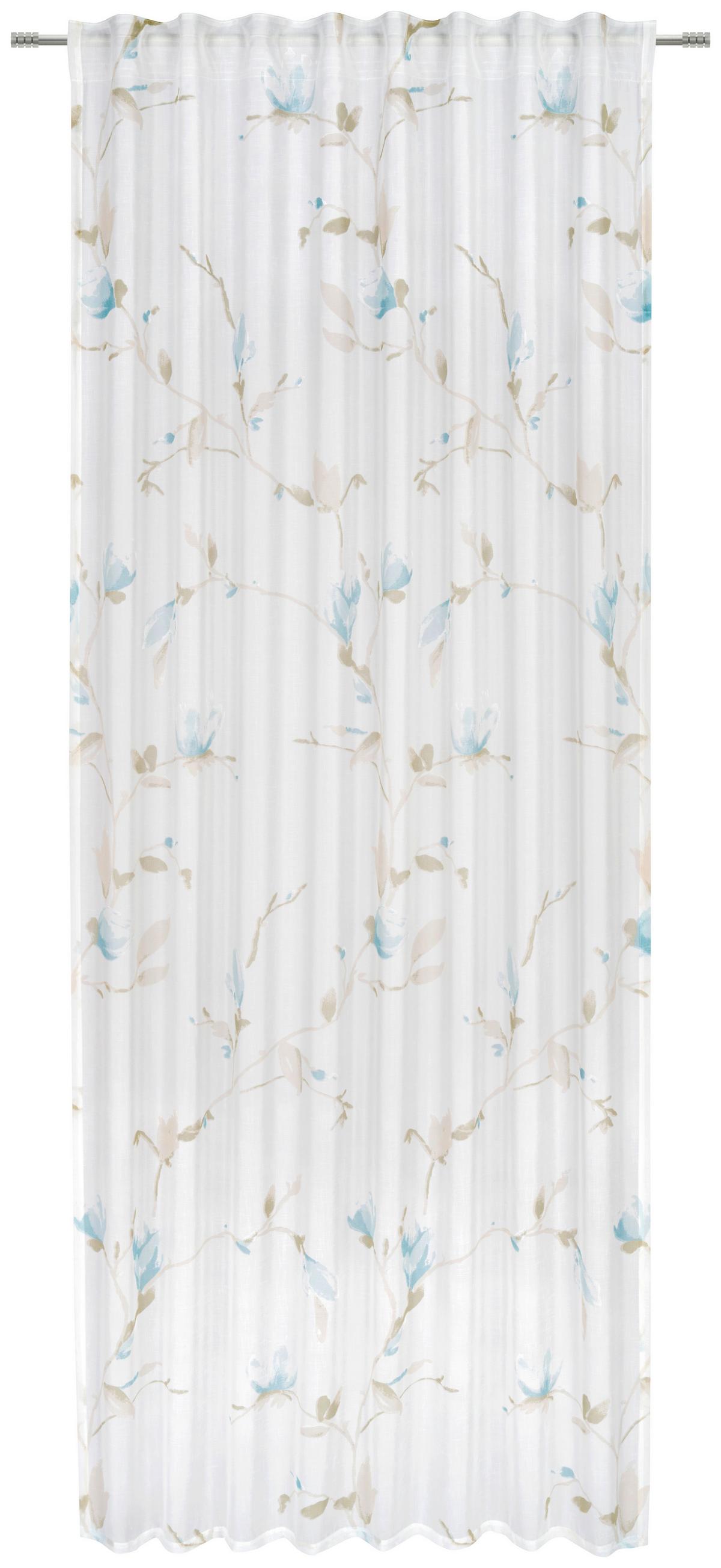 Készfüggöny Magnolia 135/245 - kék, textil (135/245cm) - Mömax