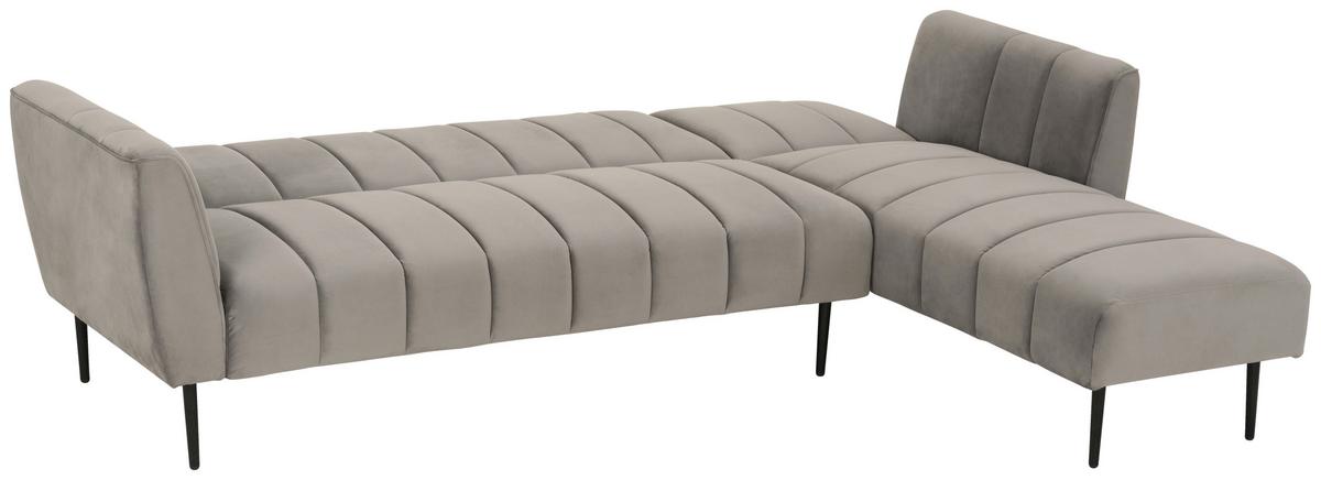 NAROŻNIK TIMMY - czarny/szary, Modern, metal/tkanina (253/87/169cm) - P & B