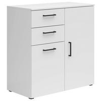 Komoda Multi - bijela/crna, Moderno, drvni materijal/plastika (80/83/40cm) - Modern Living