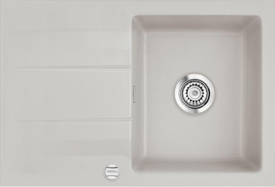 Einbauspüle Genea 75 in Alufarben - Alufarben, MODERN, Keramik (75/51cm) - Systemceram