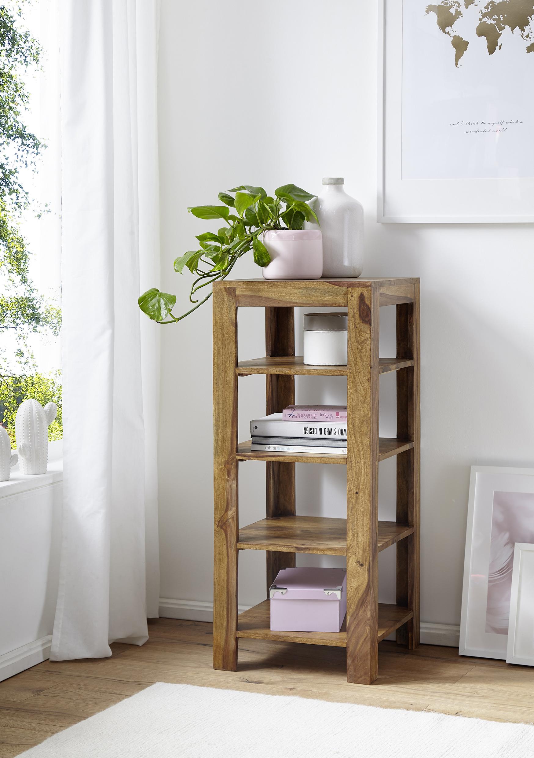 Standregal "Mumbai", aus Sheesham - Sheeshamfarben, MODERN, Holz (44/105/44cm) - MID.YOU