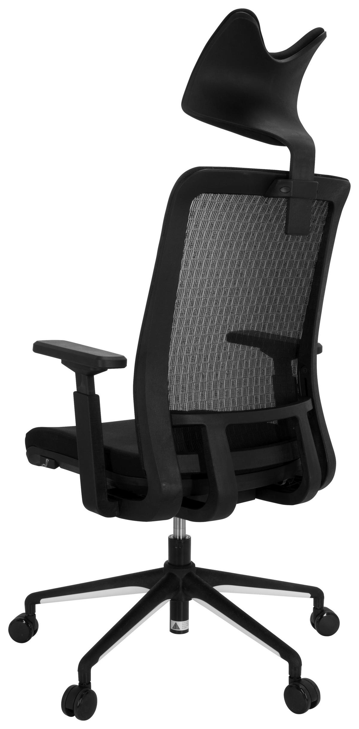 Pisarniški Stol Skate Ma, Črna - črna, Moderno, umetna masa/tekstil (62/146/63cm) - MID.YOU