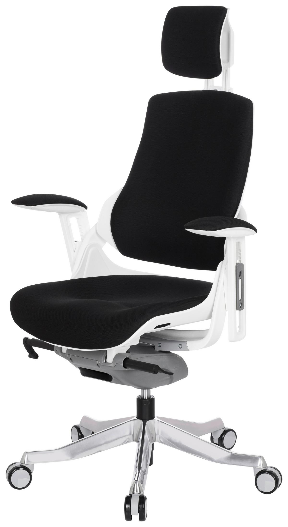 Pisarniški Stol Spektre, Črna - črna/bela, Moderno, kovina/umetna masa (67/116/54cm) - MID.YOU