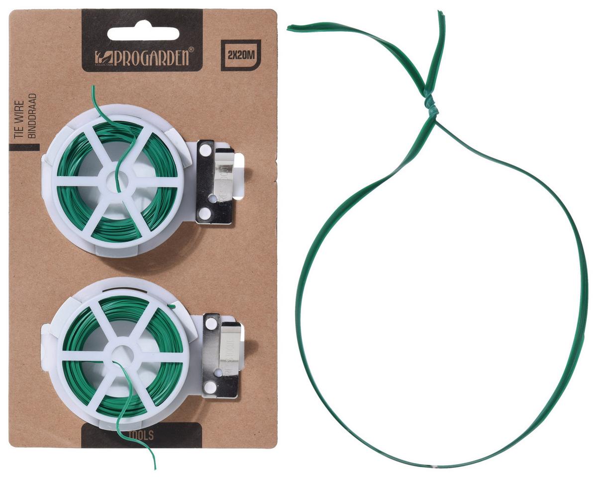 Kötöződrót Progarden - zöld, műanyag/fém