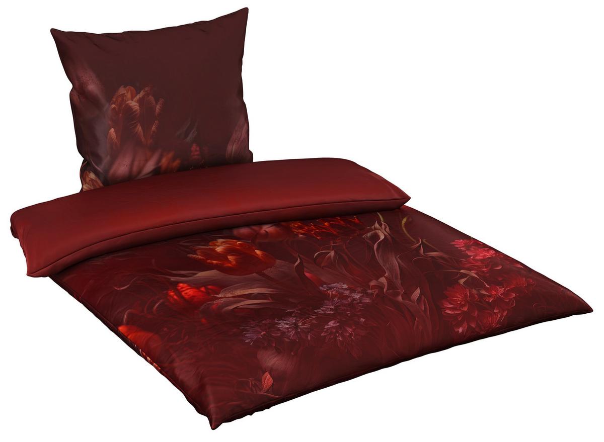 POŚCIEL BURGONJO - ciemnoczerwony, tkanina (135/200cm) - Novel