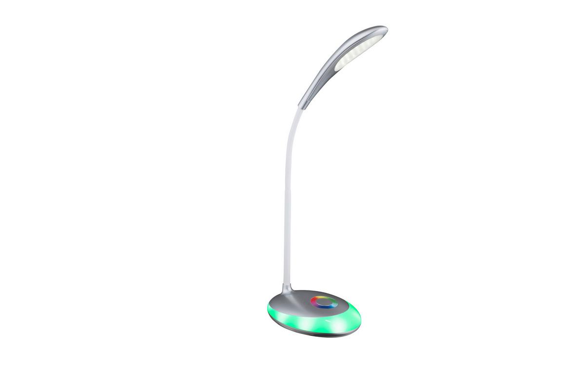 LED-Tischleuchte S58265 in Silber max. 3 Watt - Silberfarben, Design, Kunststoff (30/11/48cm) - Globo