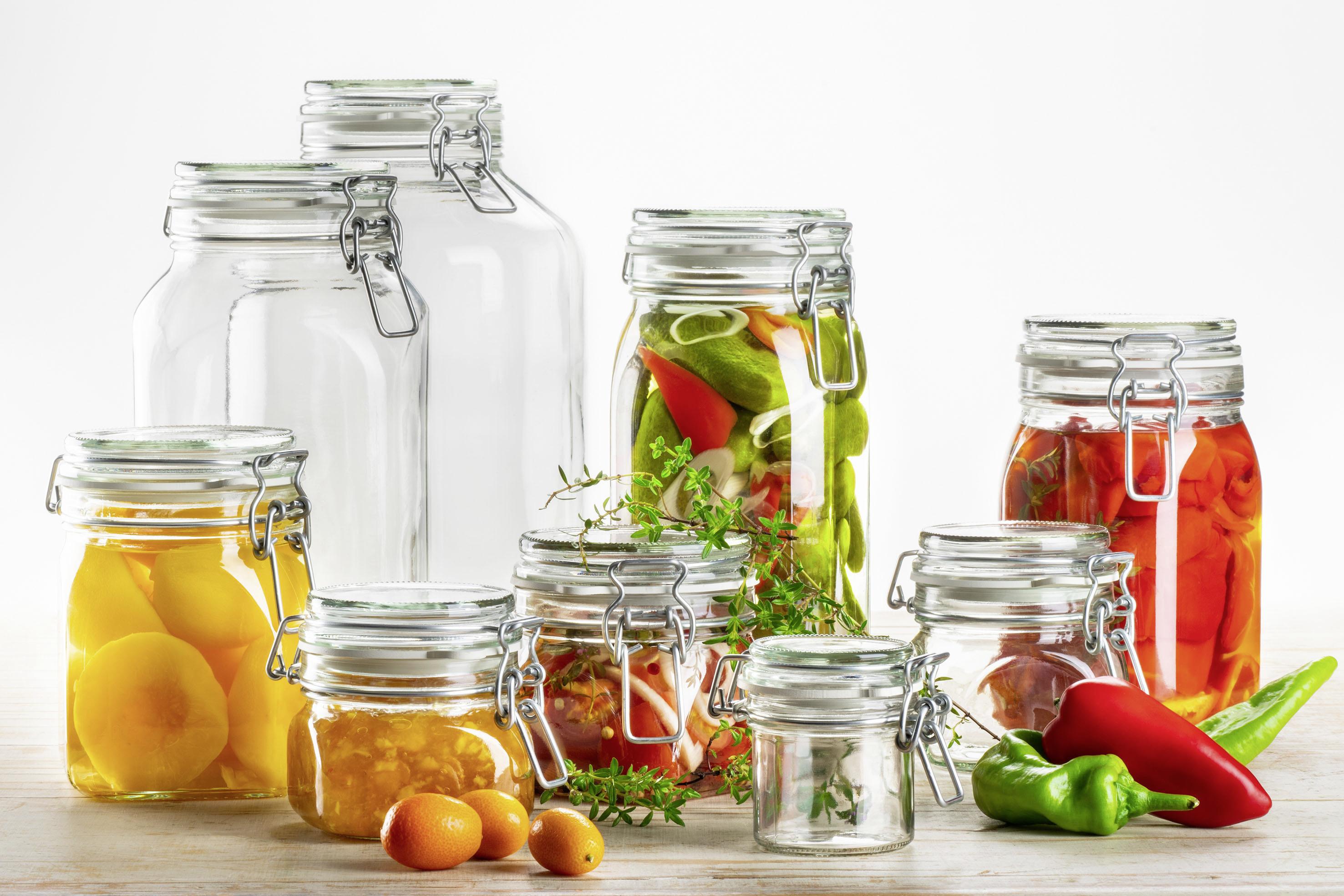 Einmachglas-Set Gothika ca. 1,45l, 6-teilig - Transparent, Basics, Glas (1450ml) - Mäser