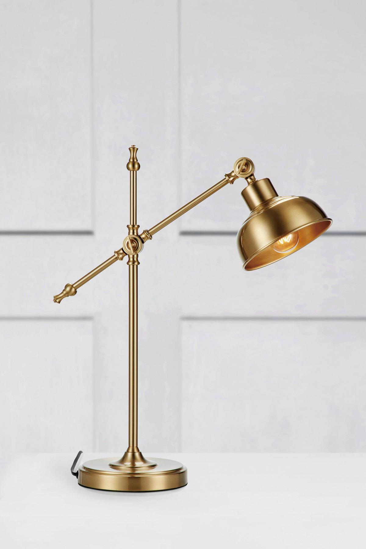 Tischleuchte Grimstad Messingfarben max. 60 Watt - Messingfarben, Basics, Metall (18/18/56,5cm) - Markslöjd