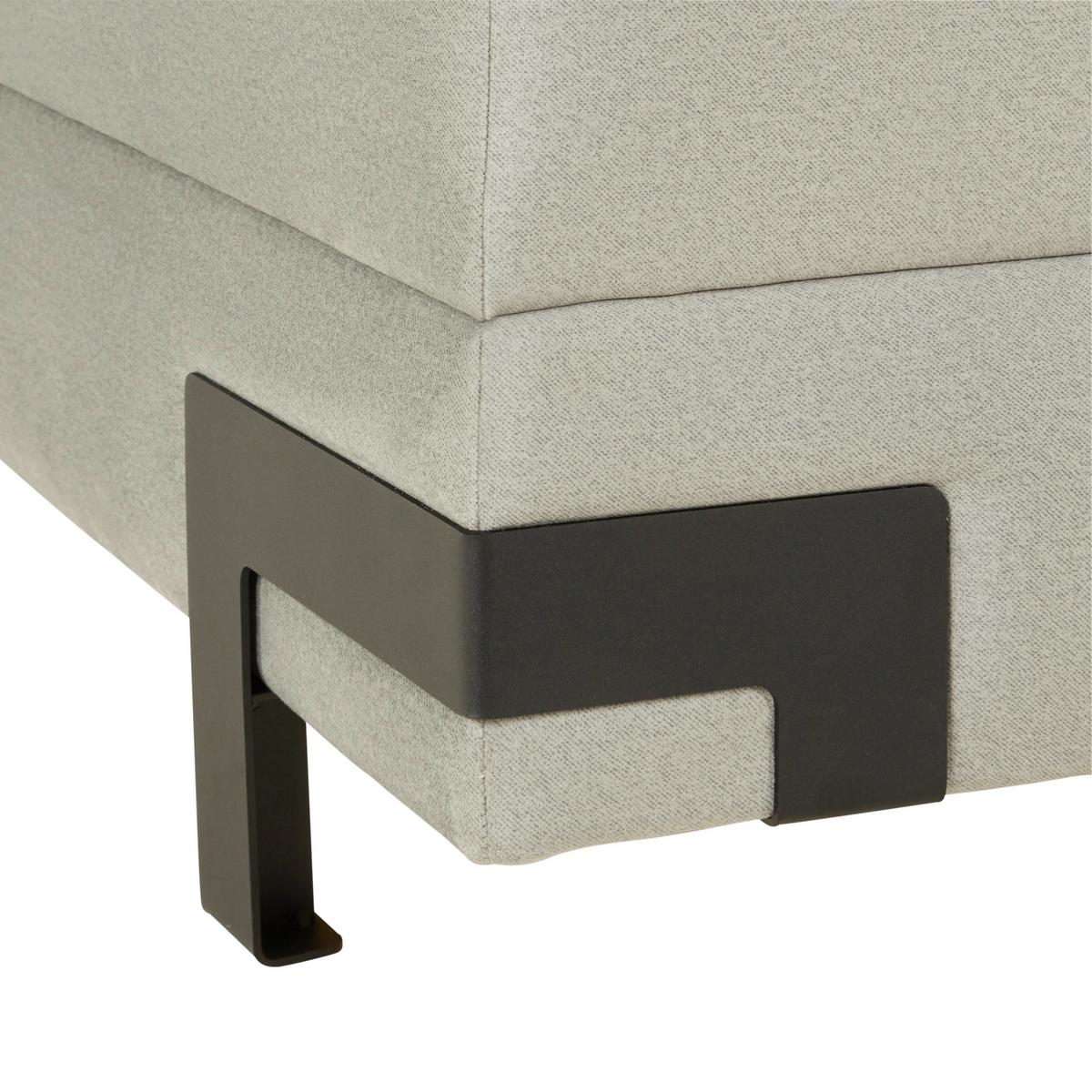 Postelja Boxpring Palio, Svetlo Siva, Predal, 160x200 - črna/svetlo siva, Konvencionalno, kovina/tekstil (160/200cm) - Premium Living