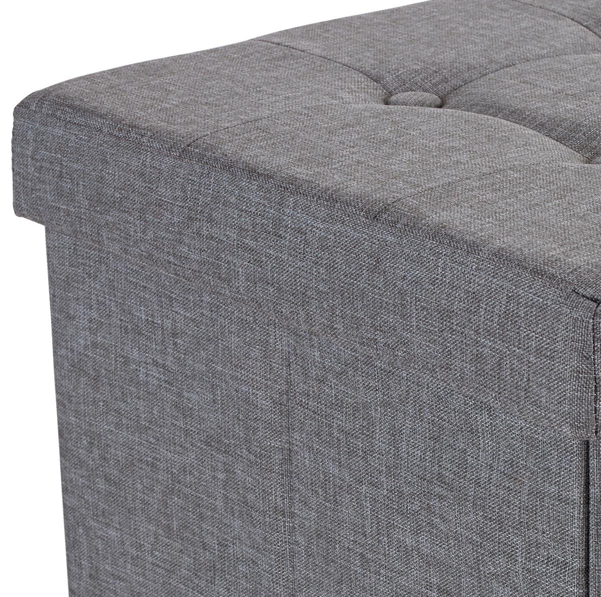 Taburet Franz - gri, Modern, textil/material pe bază de lemn (38/38/38cm) - Modern Living