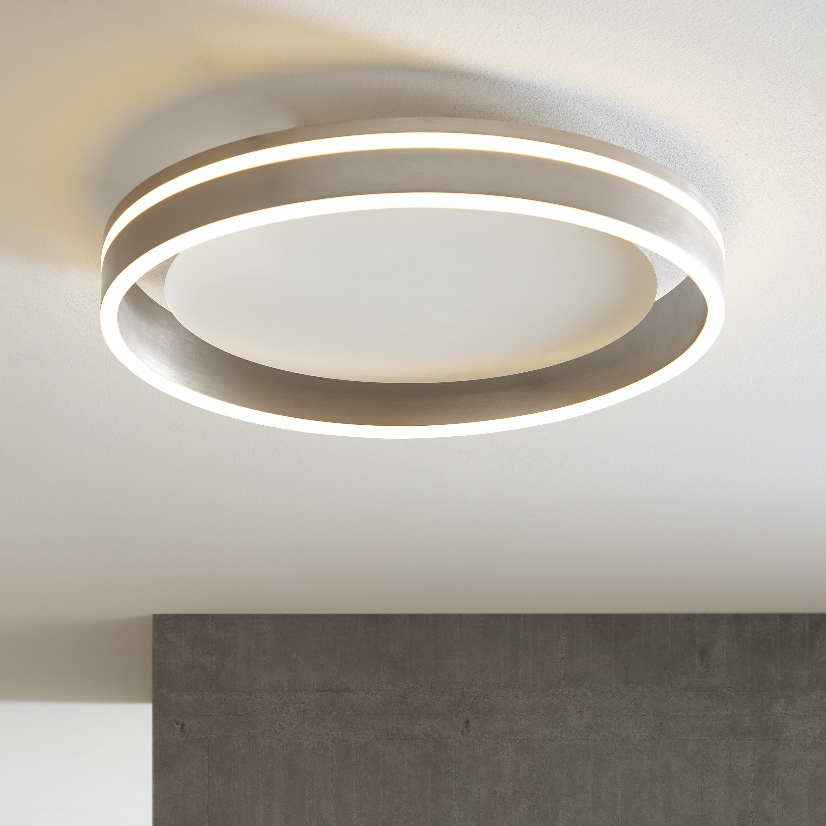 LAMPA SUFITOWA LED 8414-55 Q-VITO *SH* - kolor srebrny, Design, tworzywo sztuczne/metal (40/40/8cm) - Paul Neuhaus