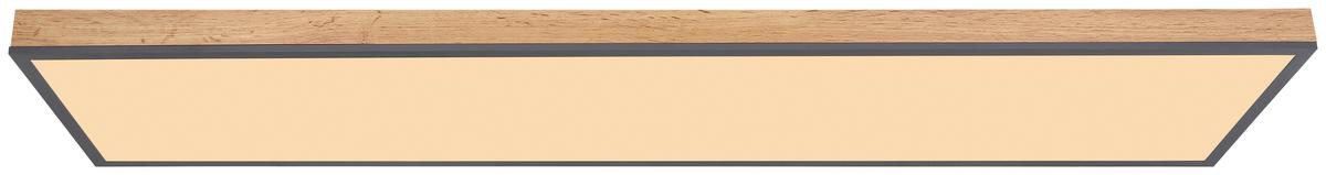plafonnier in Graphitfarben max. 36Watt - Opal/Graphitfarben, Basics, Kunststoff/Metall (120/30/6,5cm) - Globo