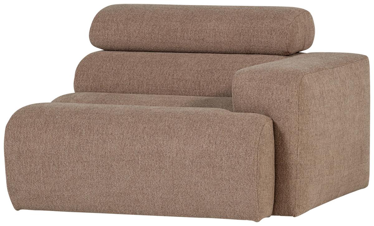 SOFAELEMENT Novi Taupe B: 113cm - Taupe, Design, Kunststoff/Textil (113/86/109cm) - Livetastic