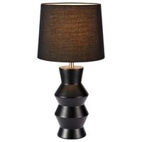 Tischleuchte Sienna Table Schwarz max. 40 Watt - Schwarz, Basics, Keramik/Textil (23/23/46cm) - Markslöjd