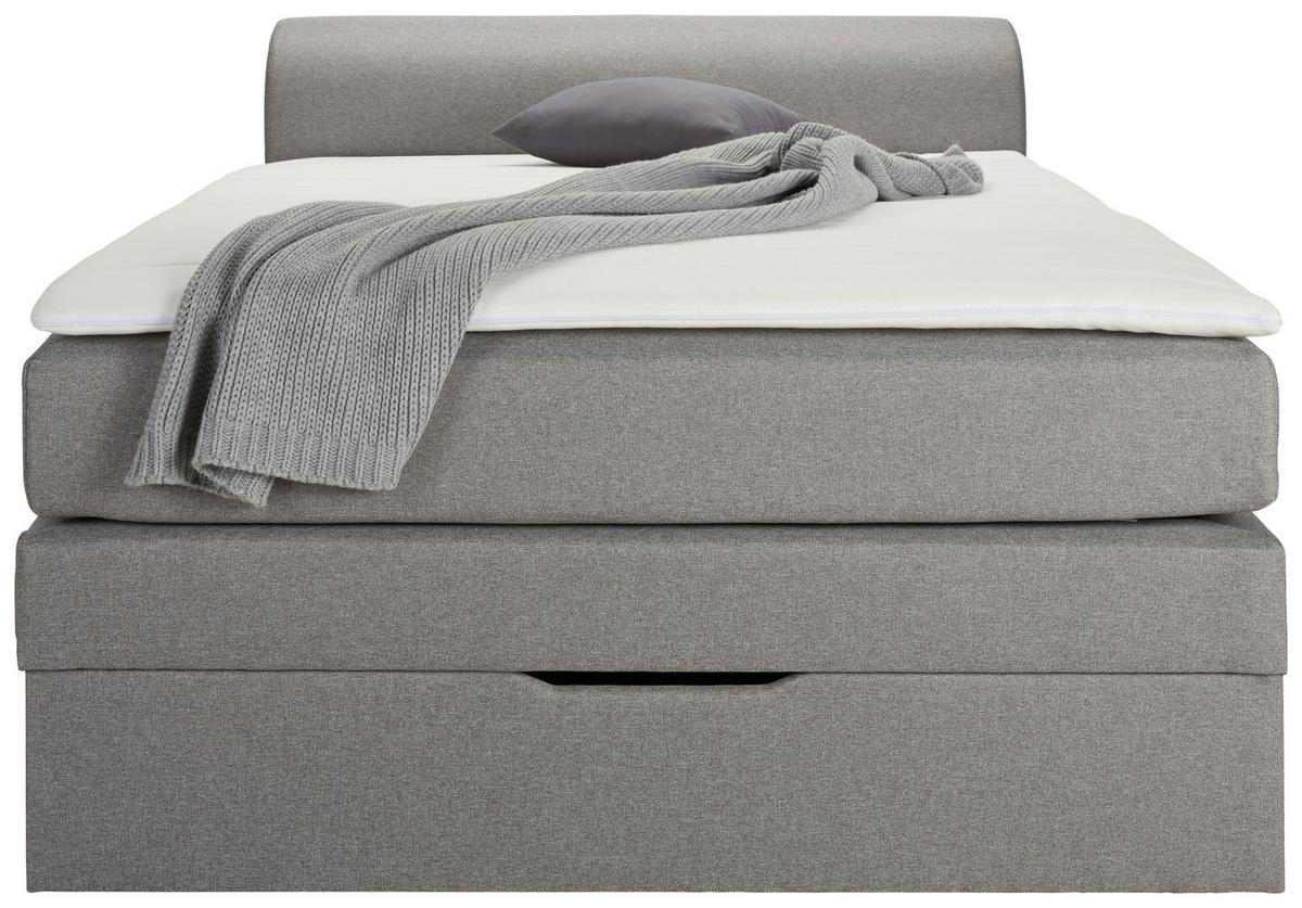 Postelja Boxspring Flexi 2, Siva, 140x200 - siva/črna, Konvencionalno, umetna masa/tekstil (140/200cm) - Mömax