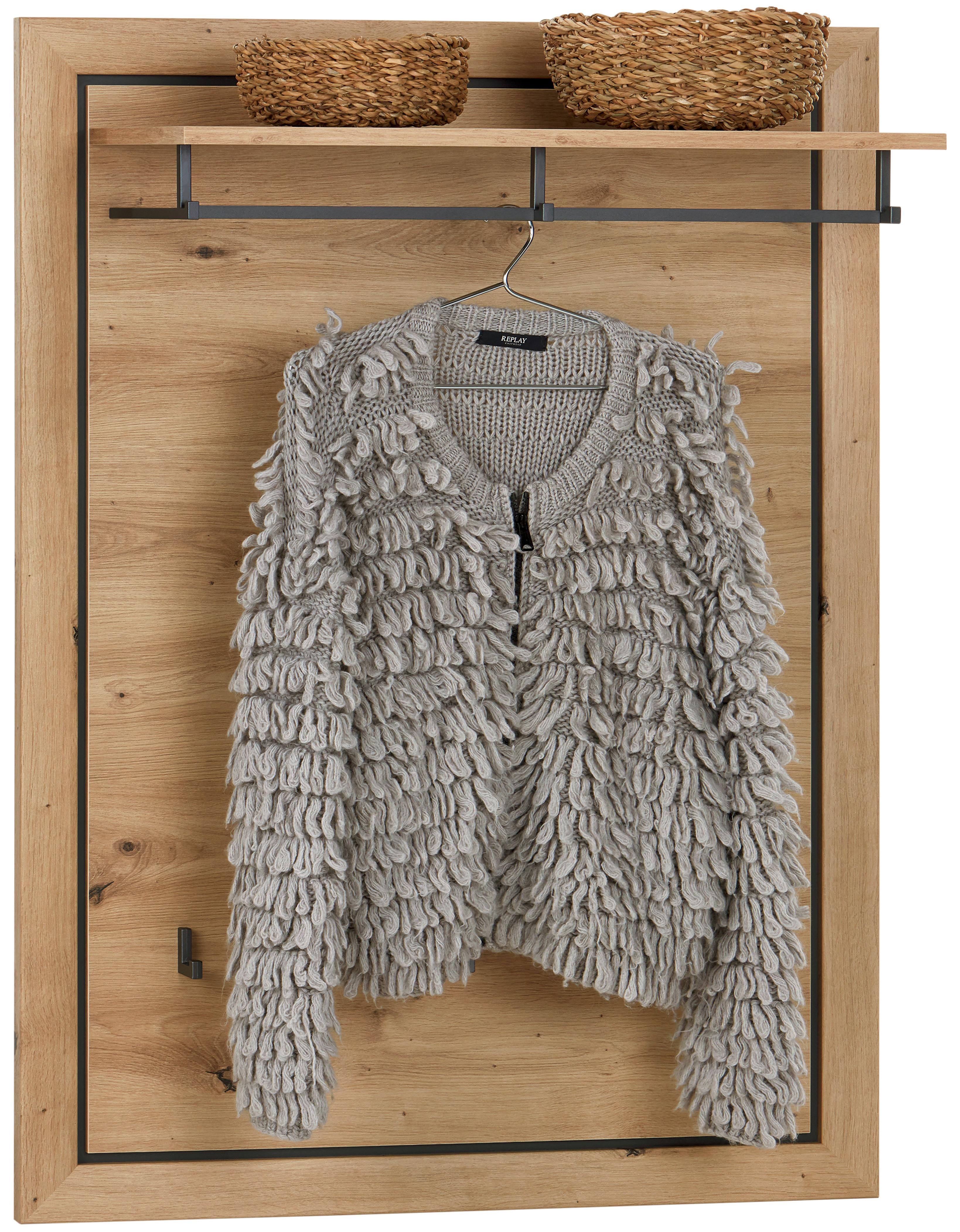 Garderobni Panel Harvey, Barva Hrasta, Antracit - barve hrasta/antracit, Trendi, leseni material (82/115/30cm) - Mömax