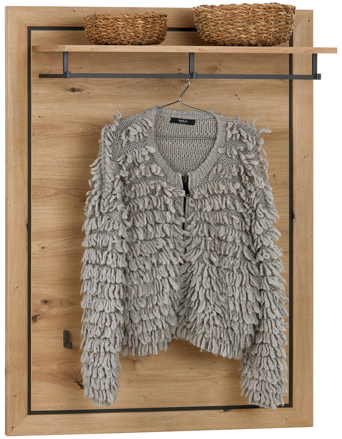 Garderobni Panel Harvey, Barva Hrasta, Antracit - barve hrasta/antracit, Trendi, leseni material (82/115/30cm) - Mömax