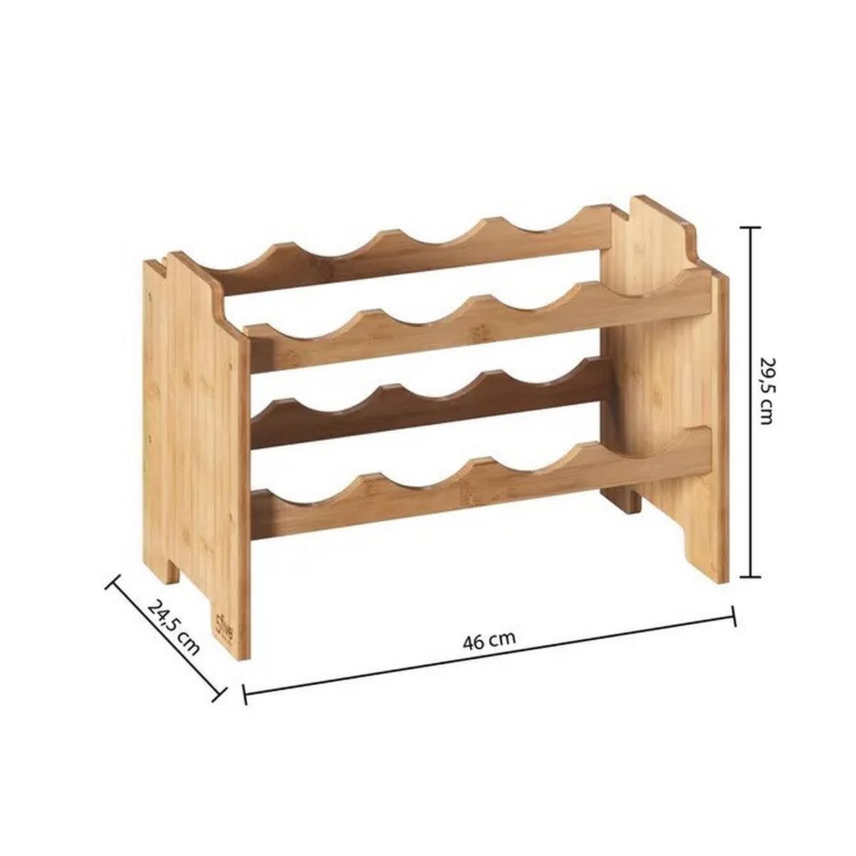 Etajeră pentru sticle de vin Stacking Bamboo - Basics (46/24,5/29,5cm)