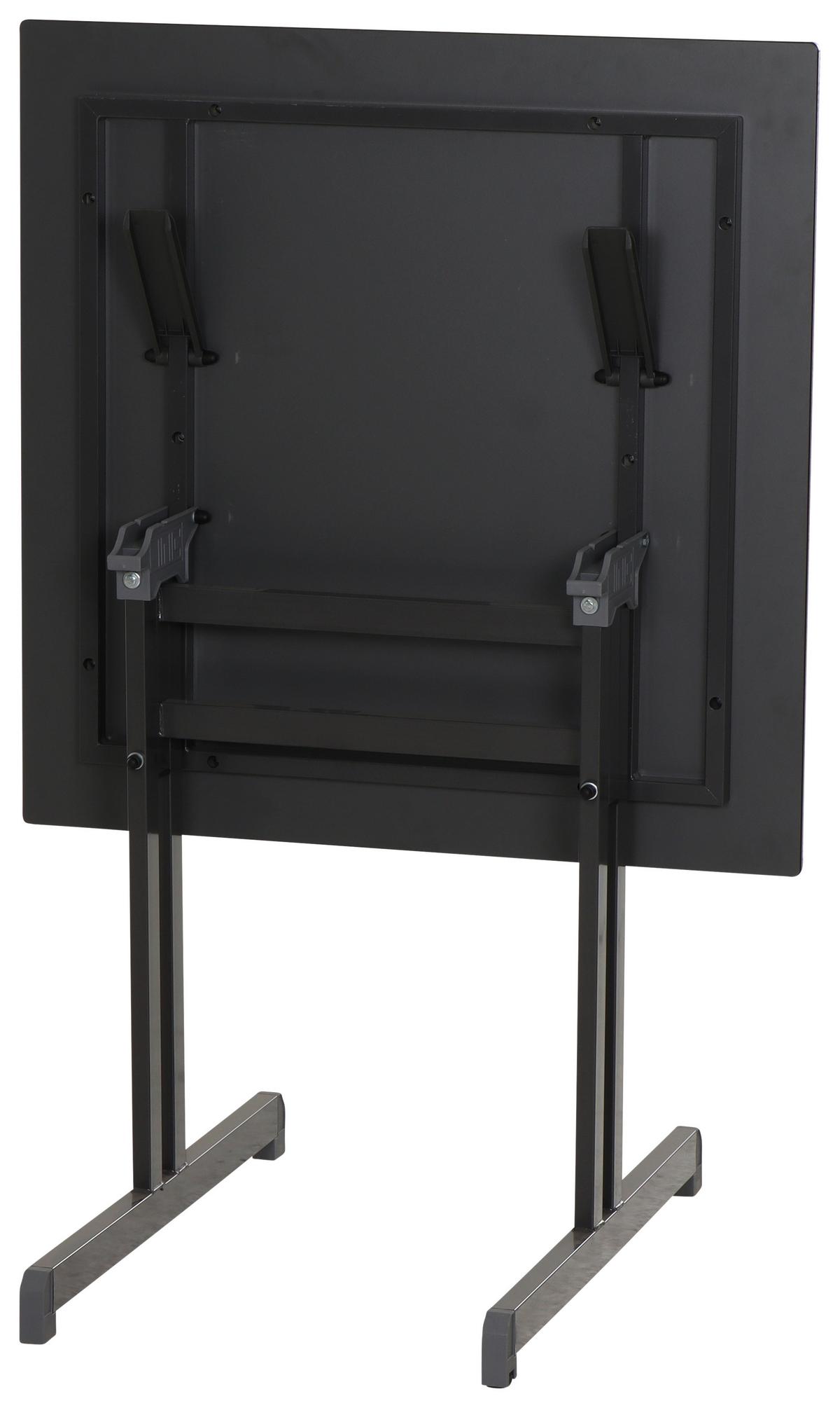 Gartentisch Anthrazit klappbar ca. 80x80x71cm - Anthrazit, MODERN, Holzwerkstoff/Metall (80/80/71cm) - Gardenson
