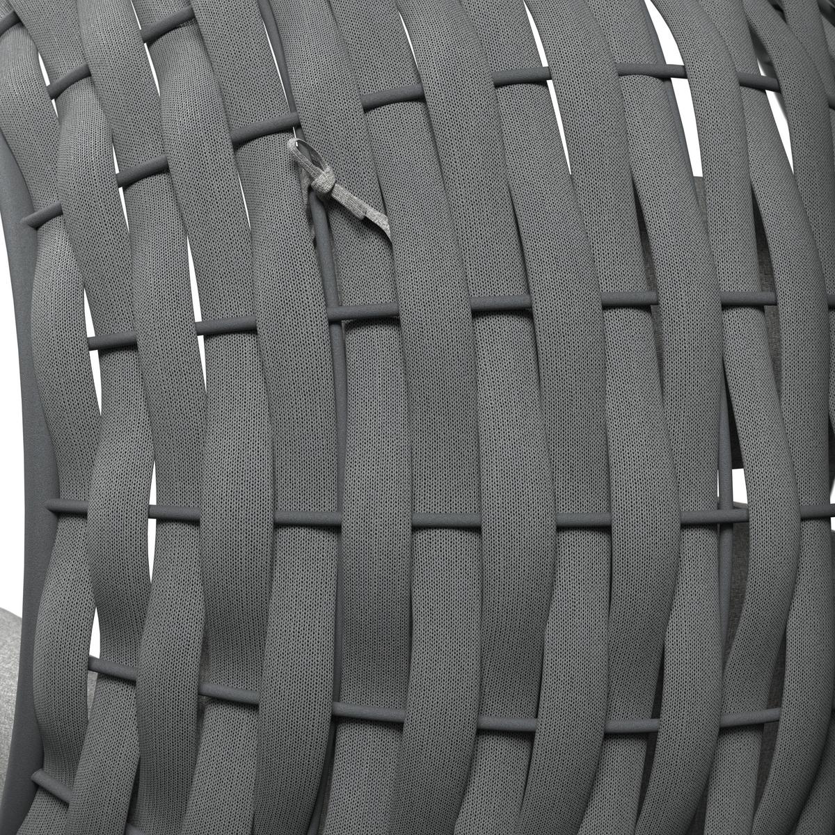 Hängesessel Mira Hellgrau Outdoorstoff/Metall/Kunststoff - Hellgrau, MODERN, Kunststoff/Textil (107/196/120cm) - Bessagi Garden