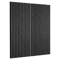 Akustikpaneel Grace Schwarz Furniert 2er-Set - Schwarz, Modern, Holz/Holzwerkstoff (60,5/120/2,2cm) - Mömax