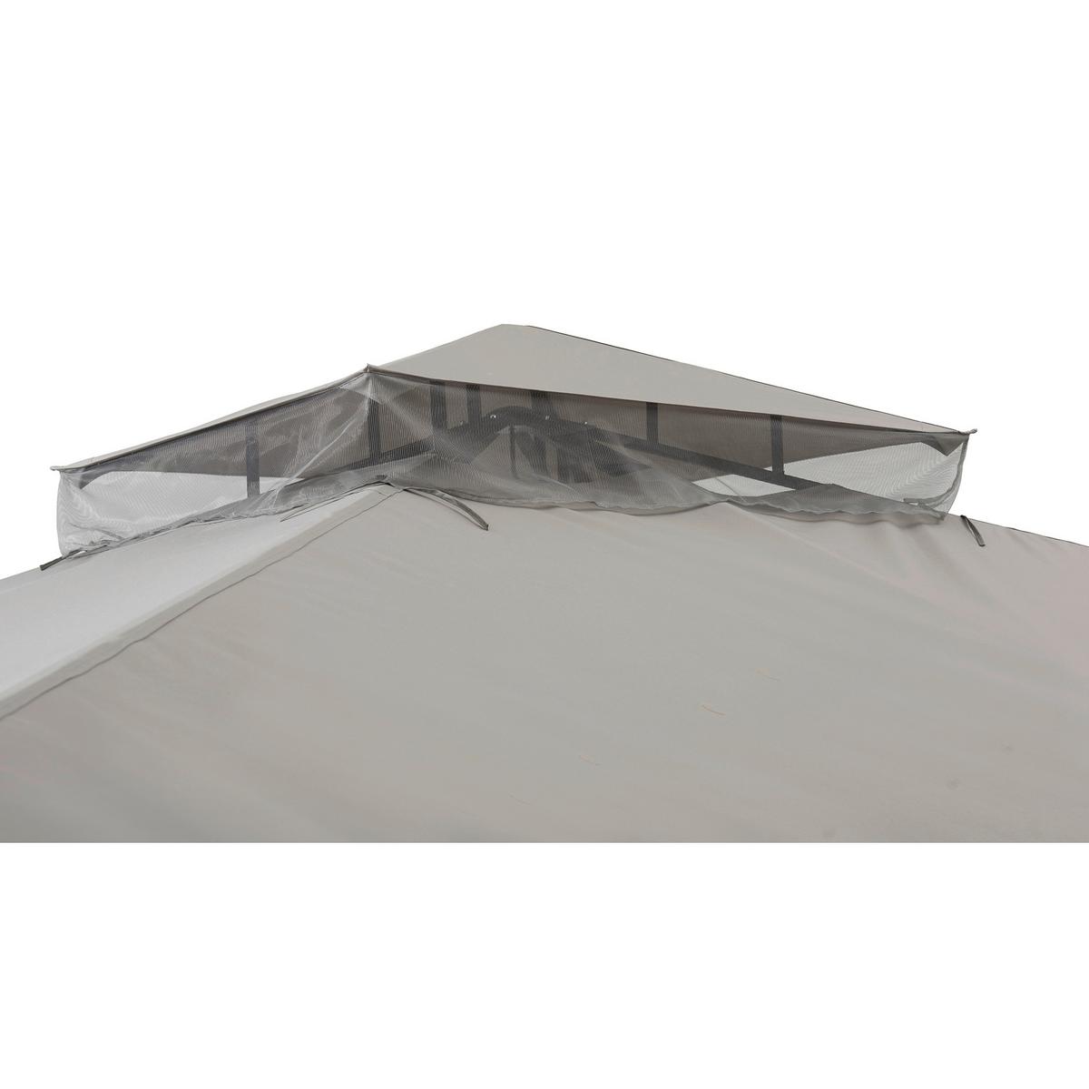 Pavillon Schwarz - Grau, Basics, Textil (402/296/336cm)