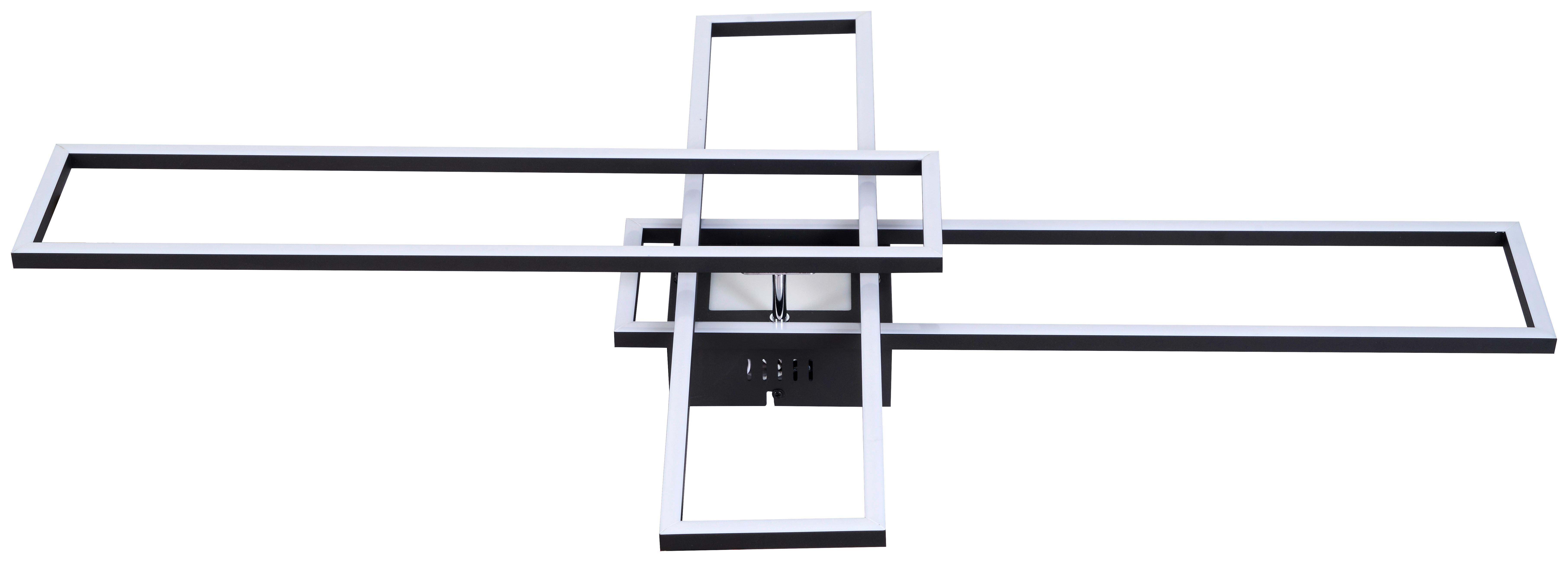 LED-TAKLAMPA FILM - opal/svart, Modern, metall (99/60/11,5cm) - Mömax