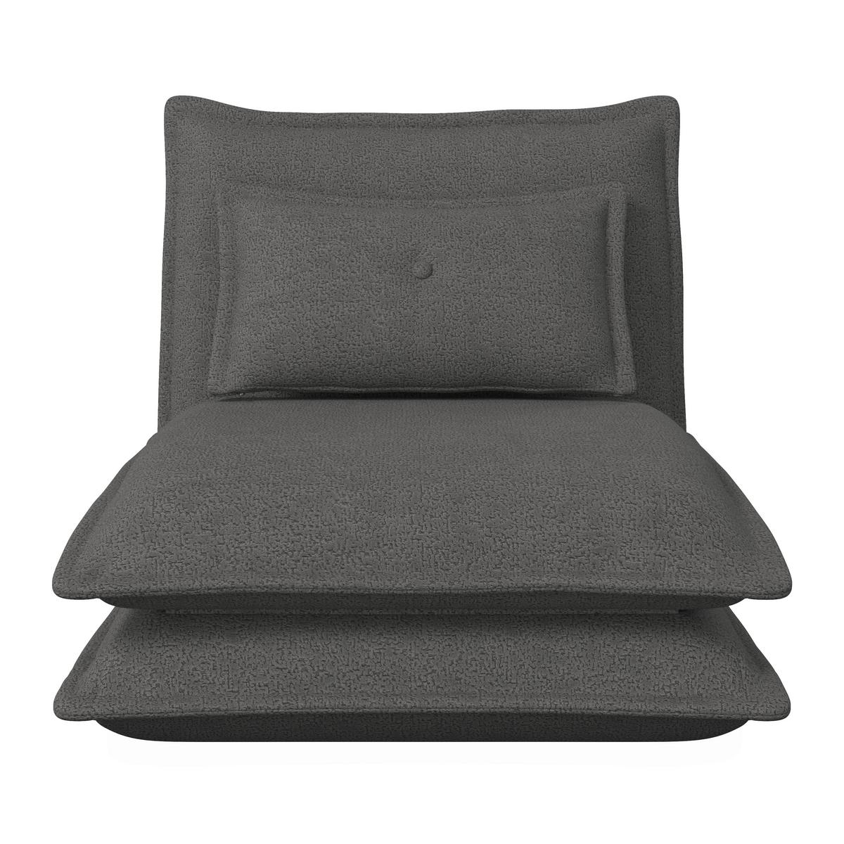 Fekvőfotel Tamara - sötétszürke, Modern, textil/fém (82/31/69cm) - Bessagi Home