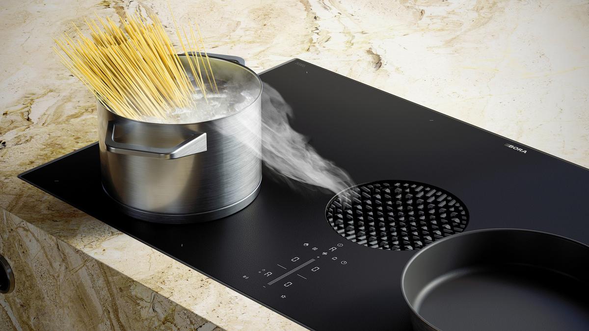 Kochfeld-Dunstabzug-Kombi PUXU2R - Schwarz, MODERN, Glas/Metall (83/51,5cm) - Bora