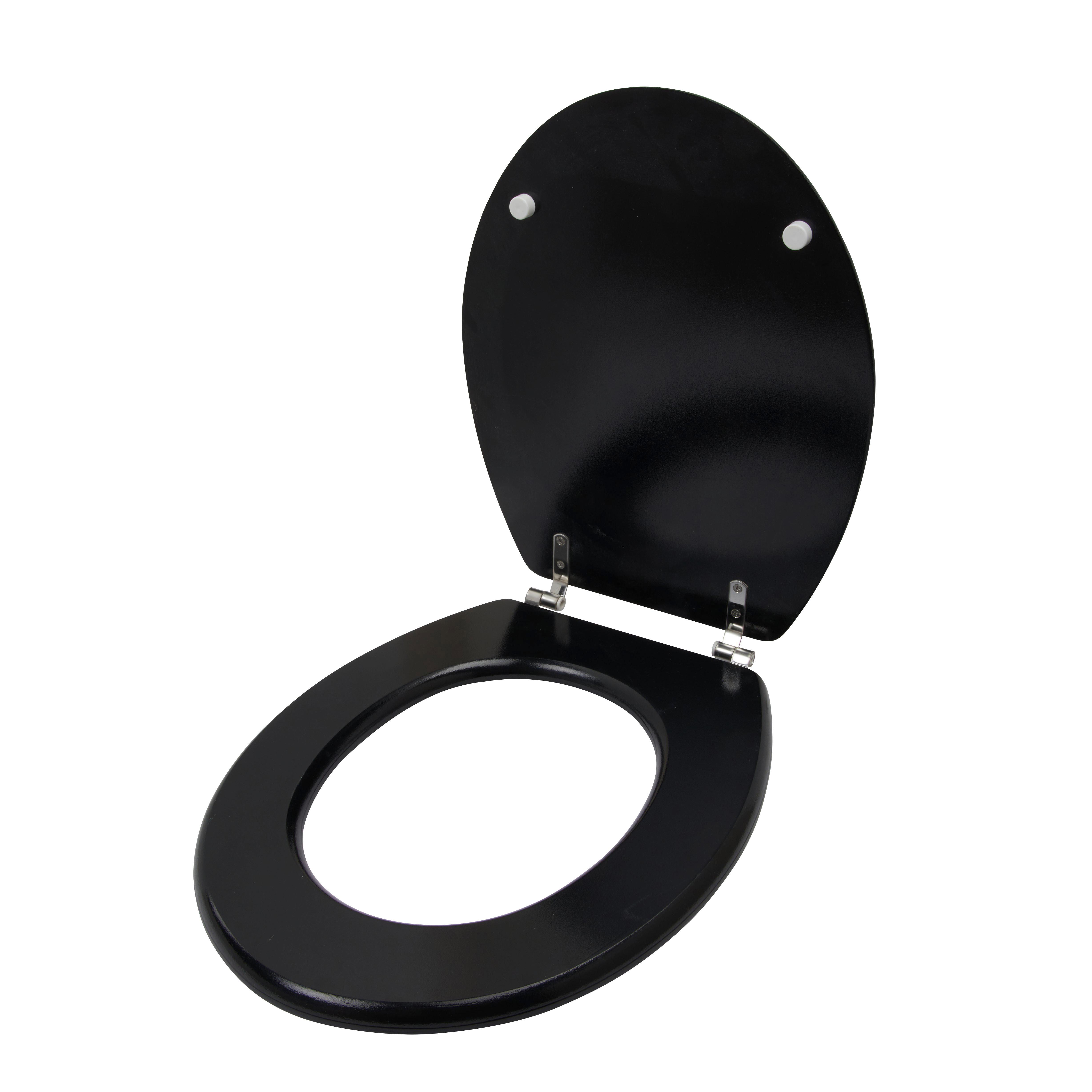 DESKA SEDESOWA WC-SITZ - czarny, Basics, tworzywo sztuczne (45/36/5cm)