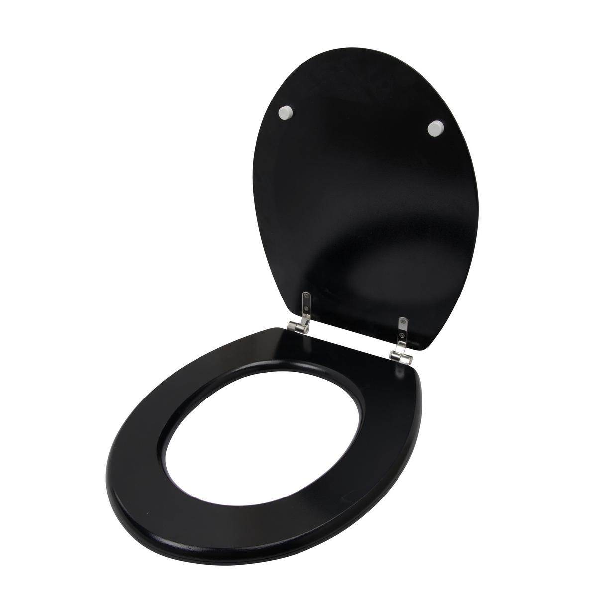 DESKA SEDESOWA WC-SITZ - czarny, Basics, tworzywo sztuczne (45/36/5cm)