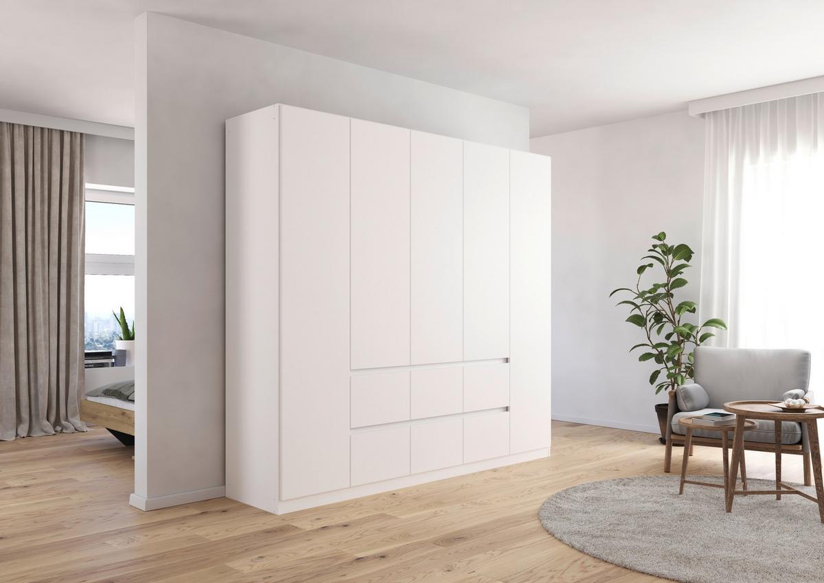 DULAP  USI ROTATIVE MAINZ - alb, Basics, material pe bază de lemn (226/210/54cm) - Modern Living