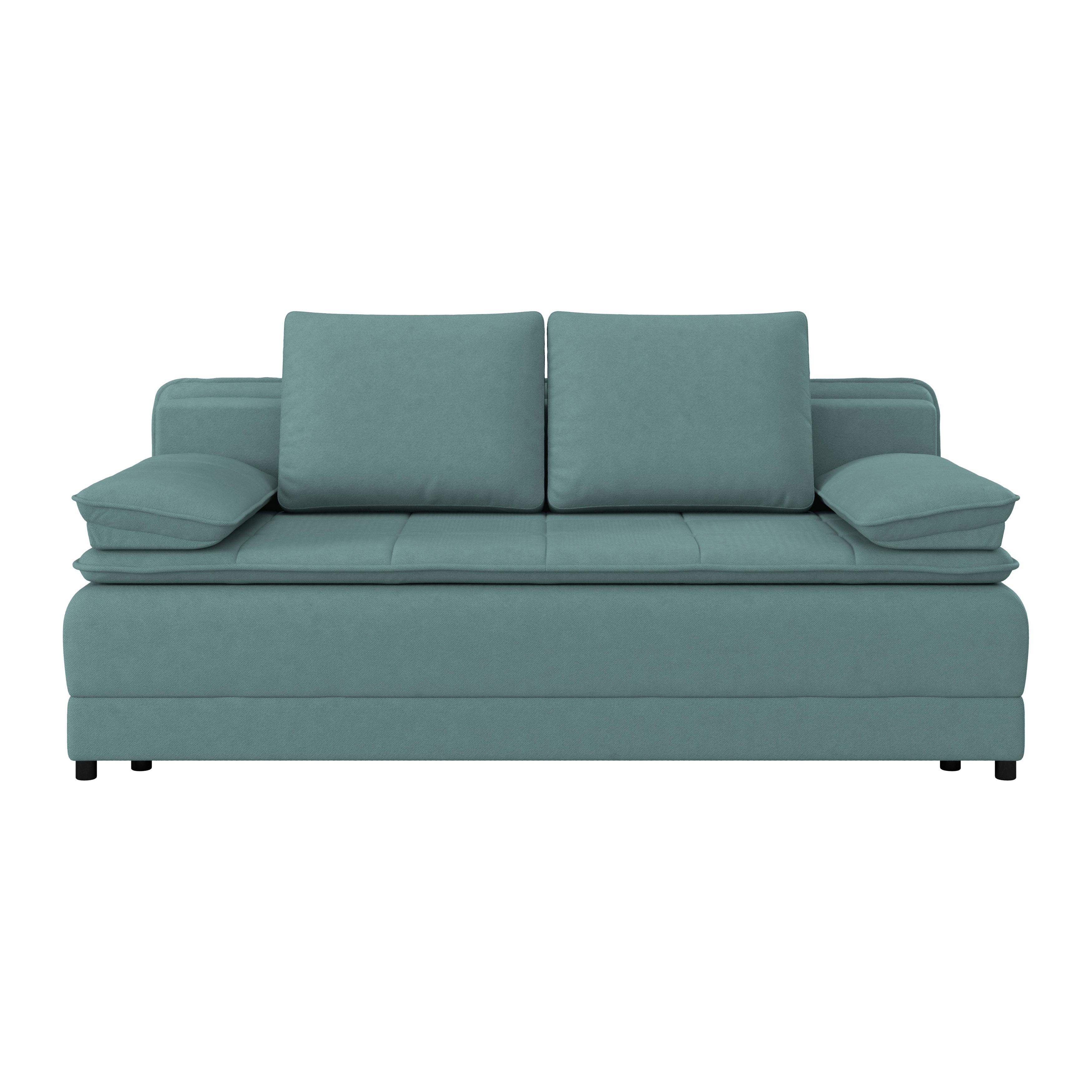 Trosjed Na Razvlačenje Alice - crna/svijetlo plava, Moderno, tekstil/plastika (202/73-92/105cm) - Modern Living
