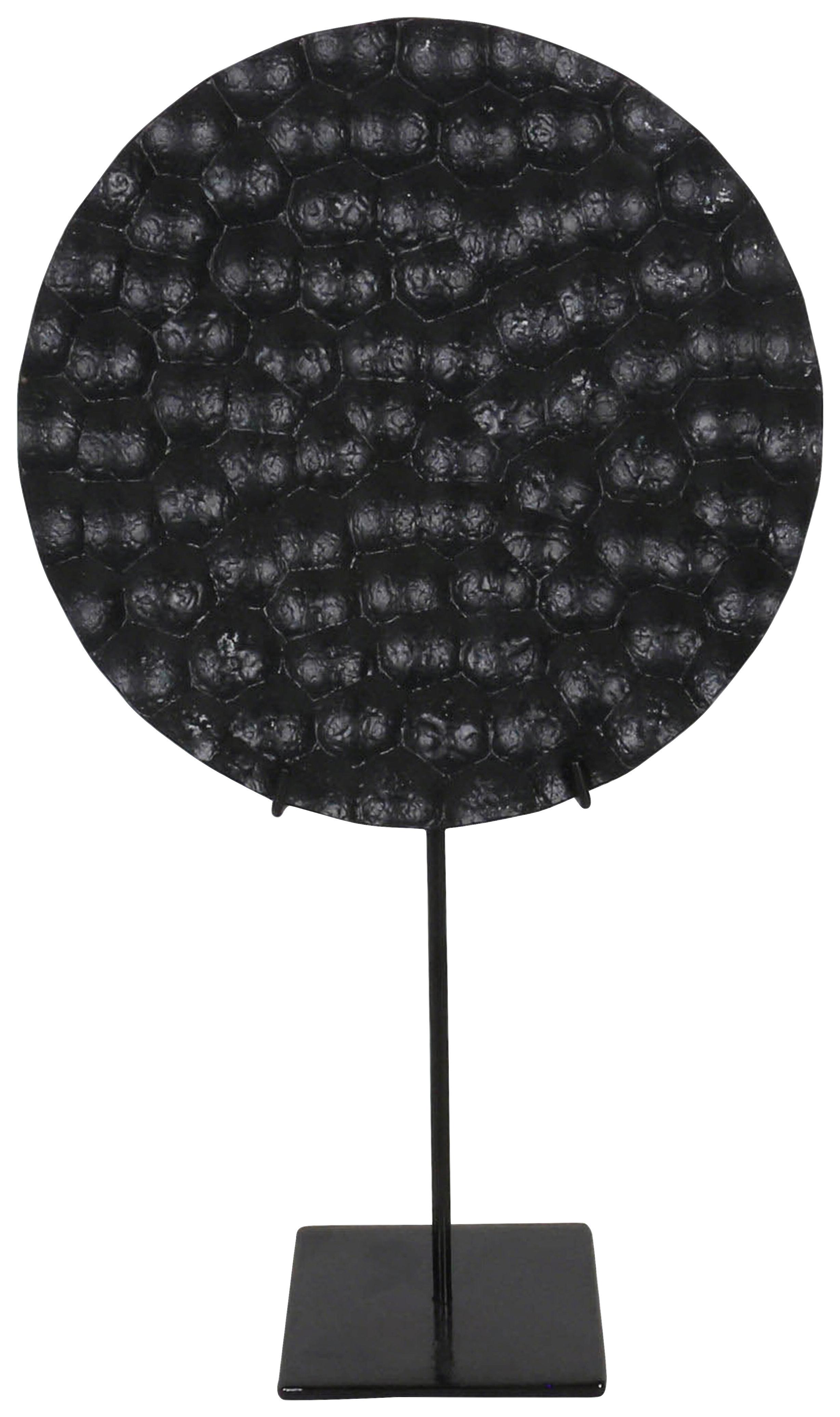 Skulptur Schwarz - Schwarz, Modern, Holz/Metall (23/39,5/10cm) - Mömax