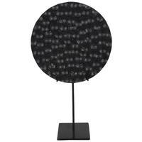 Skulptur Schwarz - Schwarz, Modern, Holz/Metall (23/39,5/10cm) - Mömax