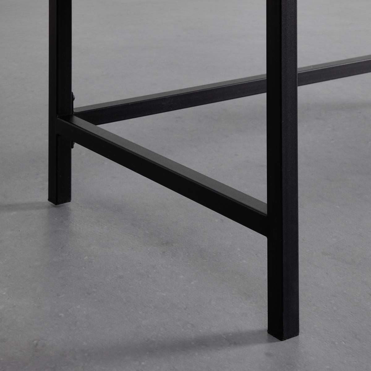 Schreibtisch Donetta Walnuss MDF ca. 120x60 cm - Walnussfarben/Schwarz, MODERN, Kunststoff/Metall (120/60/75cm) - Bessagi Home