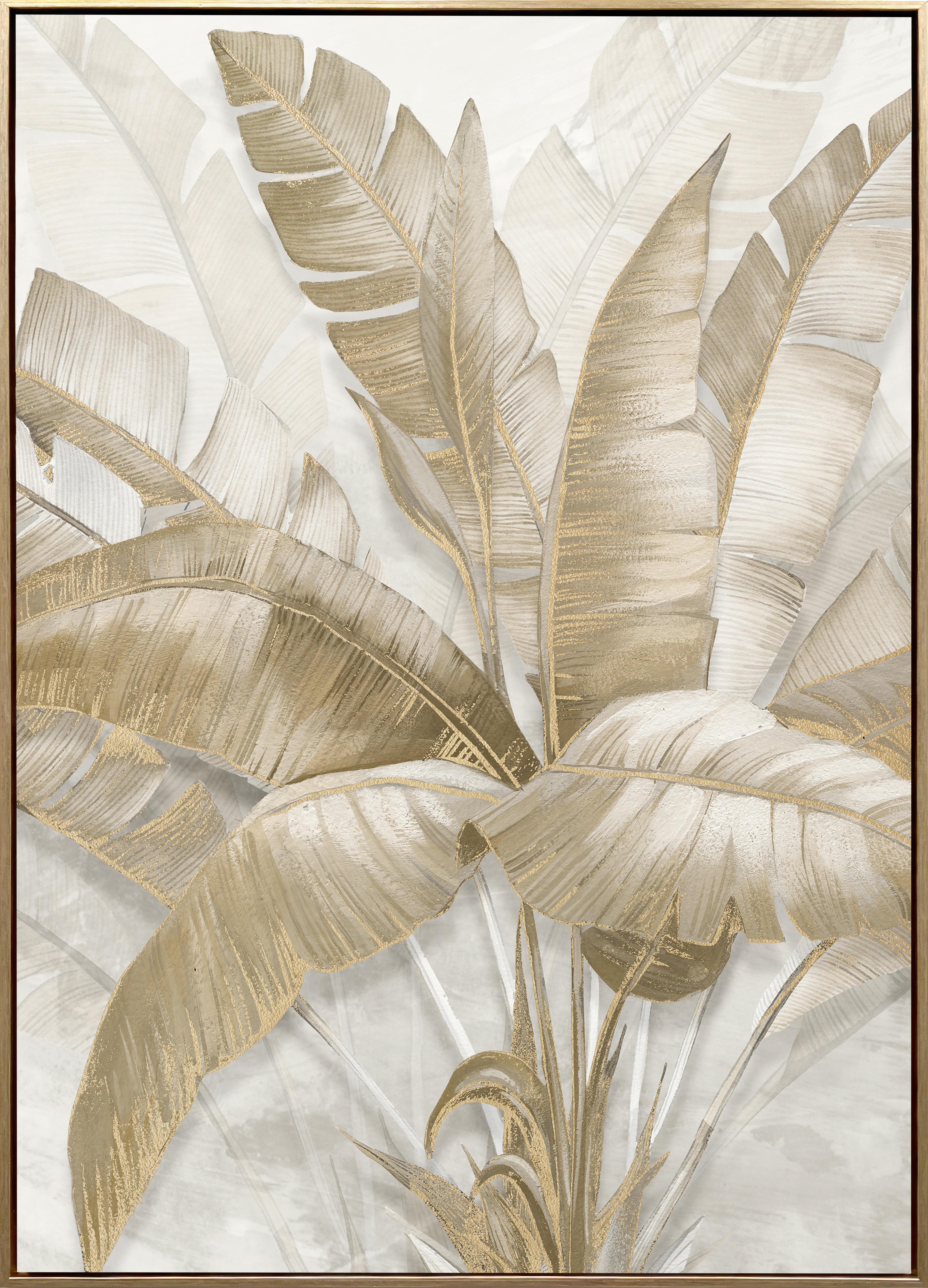 Leinwandbild In Goldfarben Ca. 100x140cm - Goldfarben, Modern, Holz/Kunststoff (100/140cm) - Premium Living