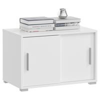 Sitzbank in Weiß - Weiss/Silberfarben, Modern, Holzwerkstoff/Kunststoff (68/46/40cm) - Mömax