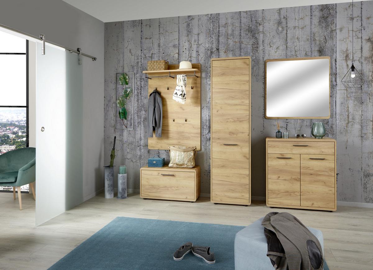 Dulap pentru hol FONTANA - culoare lemn stejar, Modern, material pe bază de lemn (54/198/32cm) - Modern Living
