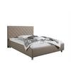 Polsterbett Baltimore Taupe ca. 100x200 cm - Taupe/Alufarben, MODERN, Textil/Metall (100/200cm) - Livetastic