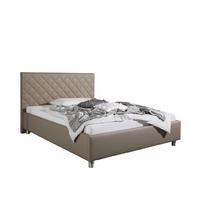 Polsterbett Baltimore Taupe ca. 140x200 cm - Taupe/Alufarben, MODERN, Textil/Metall (140/200cm) - Livetastic