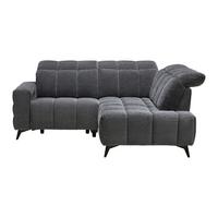 Wohnlandschaft Paris Dunkelgrau - Dunkelgrau/Schwarz, KONVENTIONELL, Holz/Textil (215/85/182cm) - Mömax