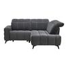 SOFFA PARIS - mörkgrå/svart, Klassisk, metall/trä (215/85/182cm) - Mömax