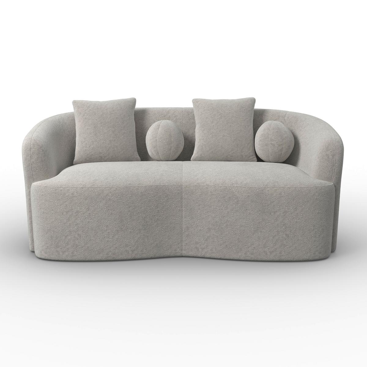 Sofa Julie Chenille Grau - Grau, MODERN, Holz/Textil (180/68/82cm)