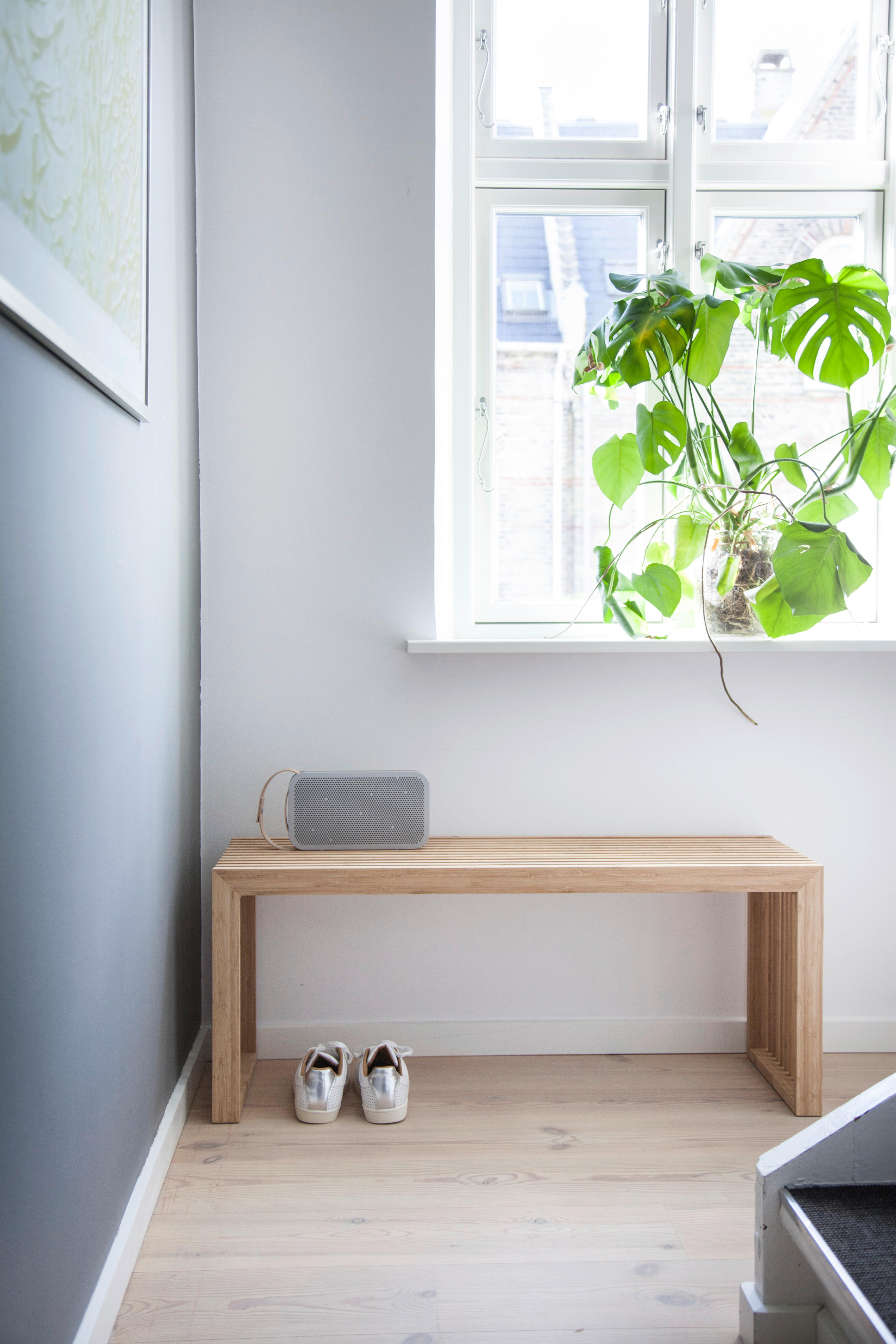 Sitzbank ''Rib'', aus Echtholz, Bambusfarben - Naturfarben, KONVENTIONELL, Holz (104/43/35cm) - MID.YOU