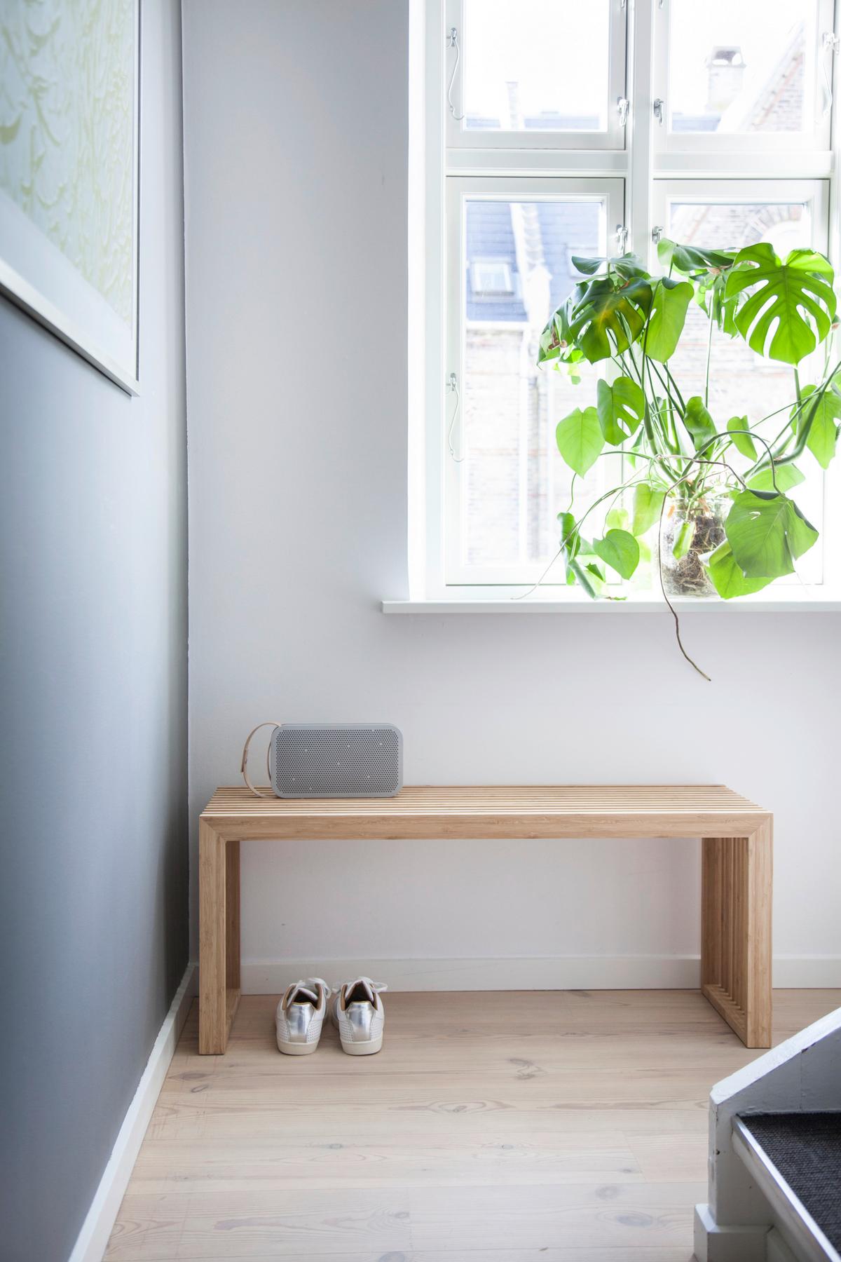 Sitzbank ''Rib'', aus Echtholz, Bambusfarben - Naturfarben, KONVENTIONELL, Holz (104/43/35cm) - MID.YOU