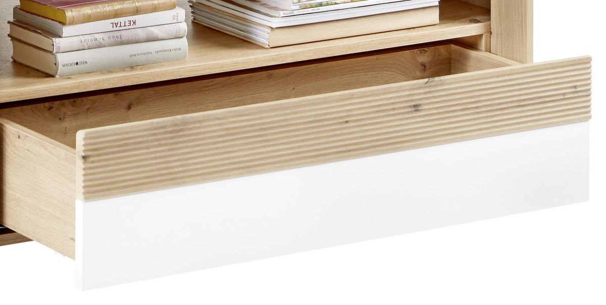 Stolić Kashmir New - bijela/boje hrasta, Moderno, drvni materijal (100/50/69cm) - Modern Living